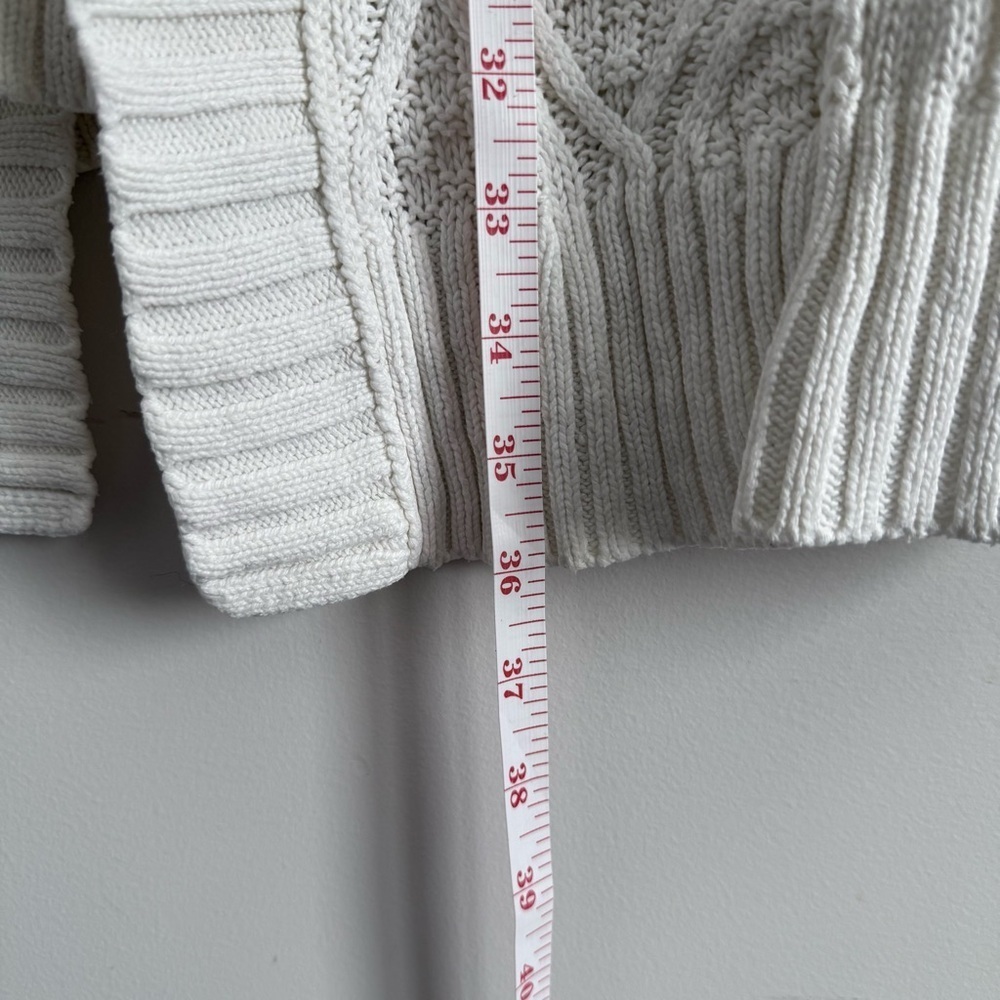 American Eagle Cozy White Cable Knit Cardigan - Picture 7 of 9